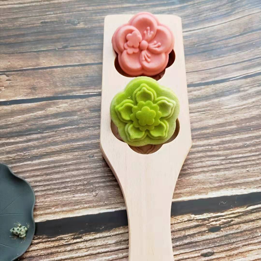 Wooden Snow Skin Mooncake Purple Sweet Potato Mung Bean Yam Pastry Pumpkin Biscuit Green Dumpling Noodle Clip Steamed Bread Mold Factory