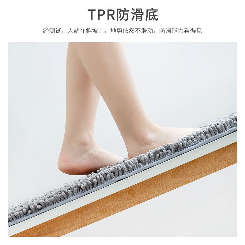 Chenille Bathroom Non-Slip Absorbent Floor Mat Floor Mat Bathroom Home Doorway Carpet Door Mat Bedside Cushions