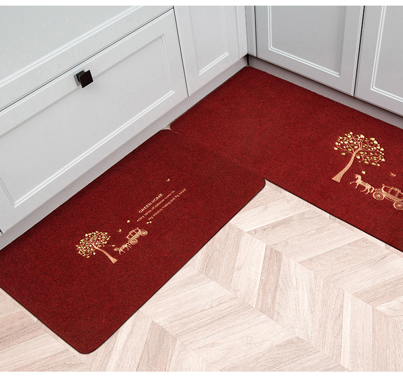 Kitchen Floor Mat Oil-Proof Waterproof Carpet Home Doorway Door Stain-Resistant Non-Slip Mat Door Mat Absorbent Floor Mat Customization