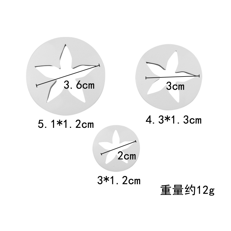 Factory Direct Sales 3PCs Petal Spring Embossing Mold Plastic Fondant Cake Mold Biscuit Printing Baking Mold