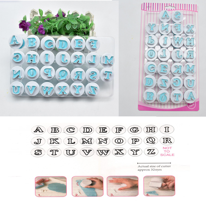 DIY Baking 26PCs Capital English Letter Spring Fondant Chocolate Biscuit Plastic Printing Mold DIY Baking 26PCs Capital English Letter Spring Fondant Chocolate Biscuit Plastic Printing Mold