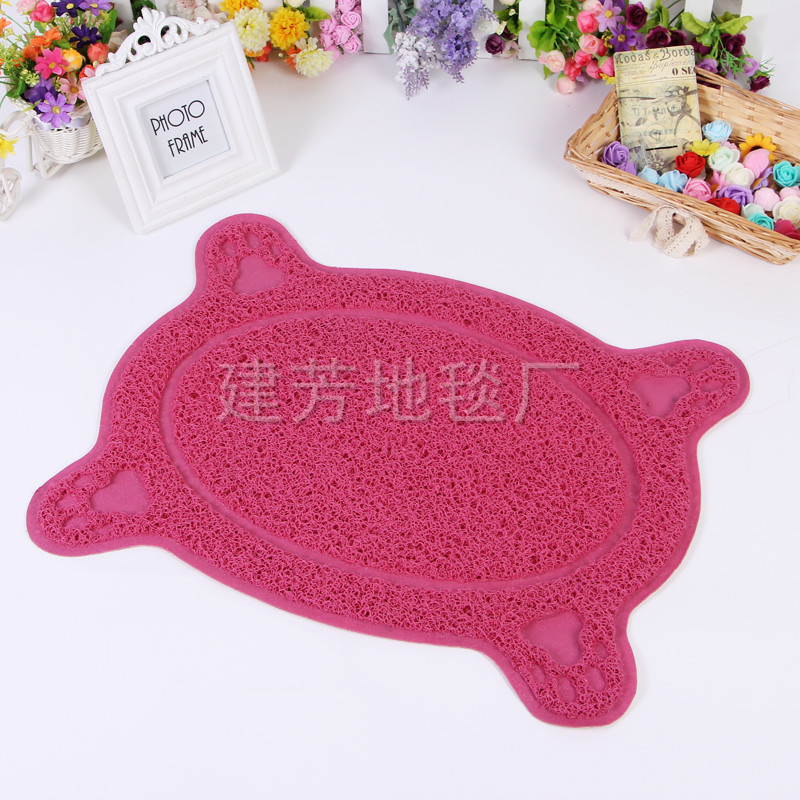 Wholesale Living Room Bedroom PVC Loop Carpet Dust Removal Wear-Resistant Creative PVC Environmental Protection Floor Mat Cartoon Bathroom Non-Slip Mat