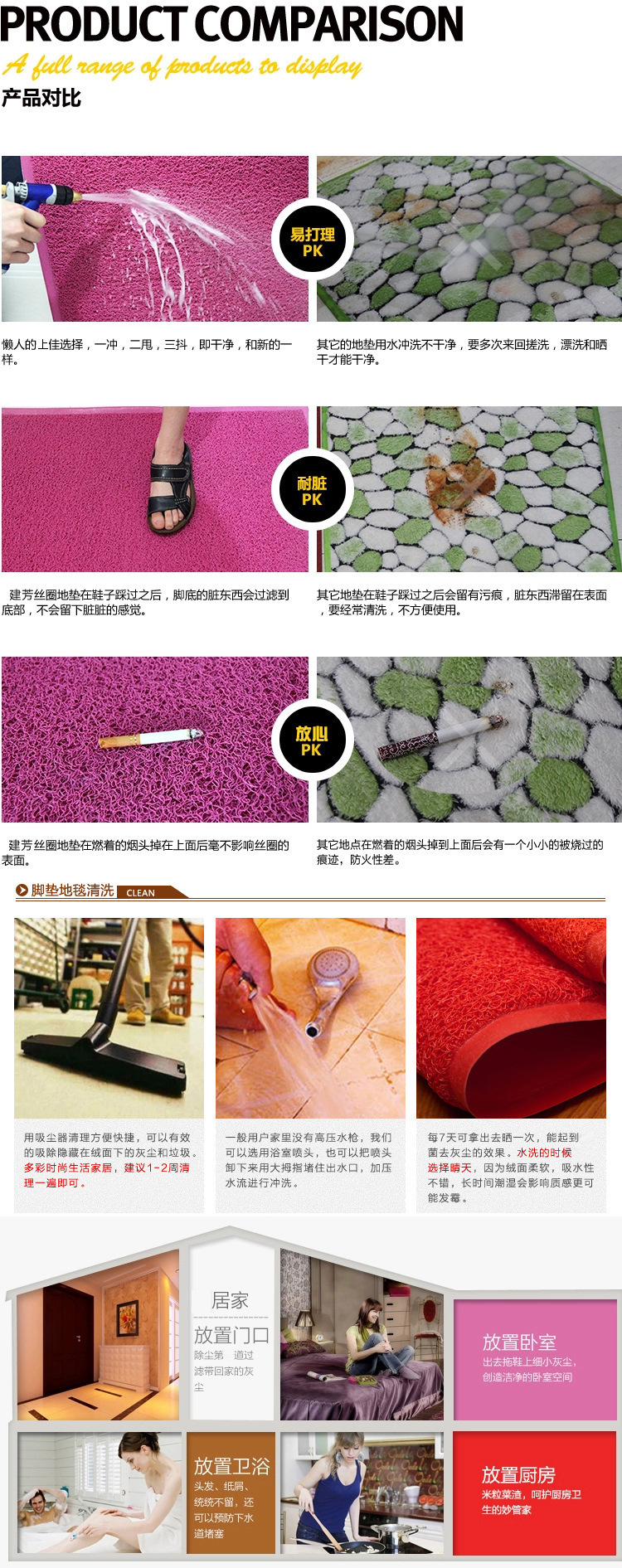 Wholesale Living Room Bedroom PVC Loop Carpet Dust Removal Wear-Resistant Creative PVC Environmental Protection Floor Mat Cartoon Bathroom Non-Slip Mat Wholesale Living Room Bedroom PVC Loop Carpet Dust Removal Wear-Resistant Creative PVC Environmental Protection Floor Mat Cartoon Bathroom Non-Slip Mat