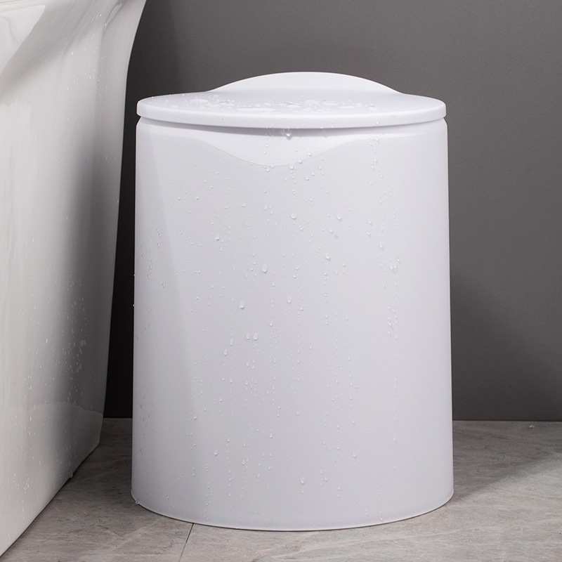 Factory Direct Sales Push Trash Can Nordic Style Home Living Room and Toilet Bathroom Flip with Lid Bedroom Wastebasket
