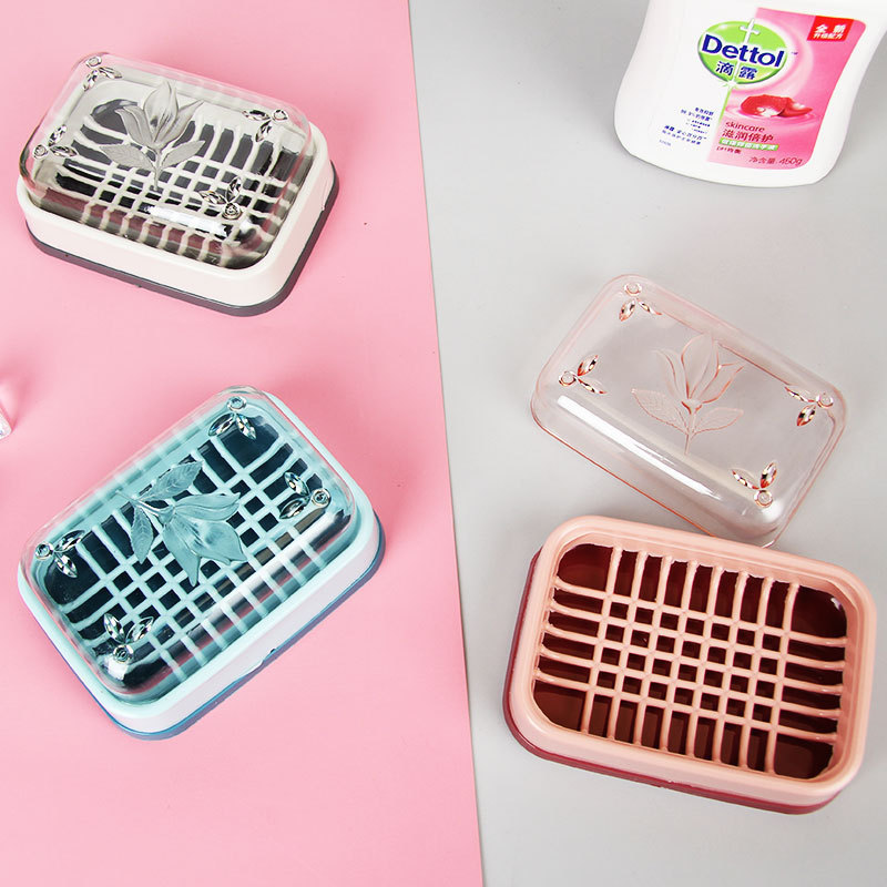 Toilet Drain Soap Box with Lid Household Large Portable Personality Student Dormitory Soap Box Wholesale