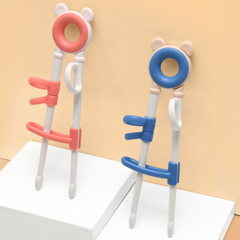 Children&#039;s Learning Chopsticks Eating Spork Training Chopsticks Automatic Rebound One Or Two Segments 2346 Years Old Boy and Girl Baby Training