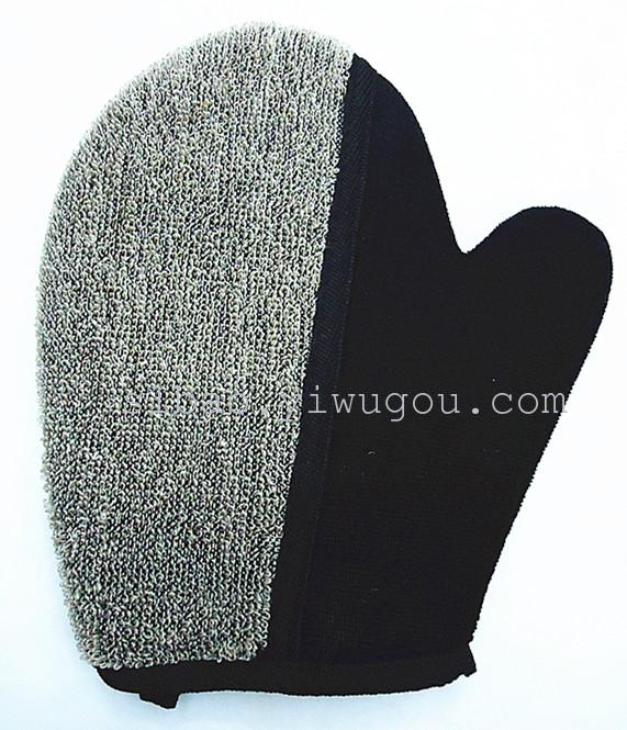 Natural black hemp bath towel bath scrub exfoliation sports towel rub back