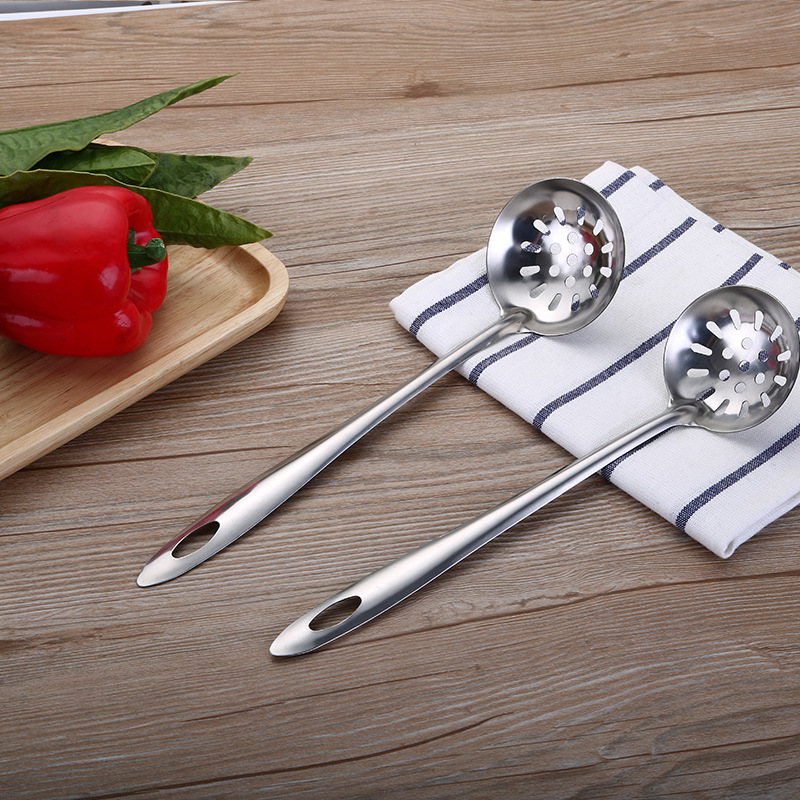 Stainless Steel Bare Body Hot Pot Spoon Colander Soup Ladle Colander Kitchen Tools Hot Pot Spoon Leakage