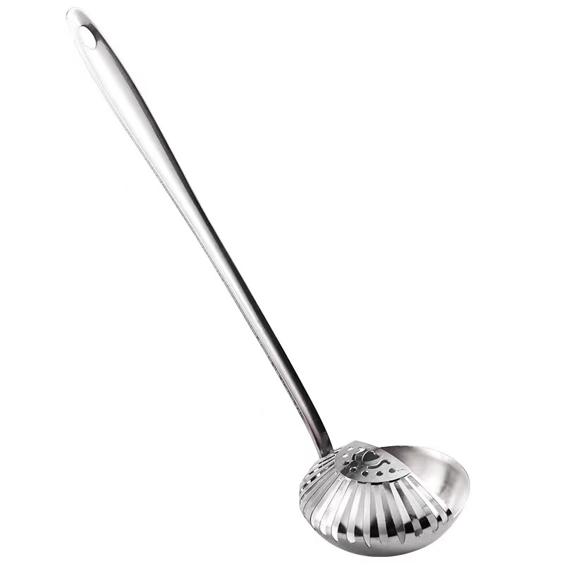 Stainless Steel Pots Soup Spoon Multi-Purpose Soup Spoon and Strainer One Spoon Cooking Soup Ladle Perforated Ladle Soup Residue Dual-Purpose Spoon Strainer Spoon