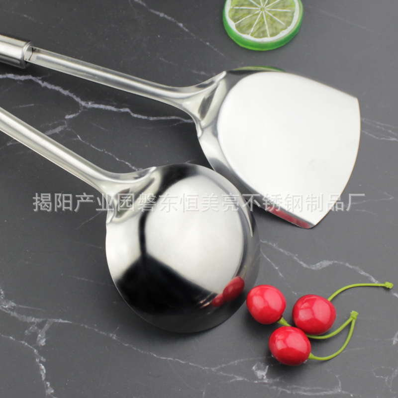 Stainless Steel Kitchenware Spatula Spatula Stainless Steel Soup Ladle Meal Spoon Promotional Gifts Kitchen Supplies 0.8mm