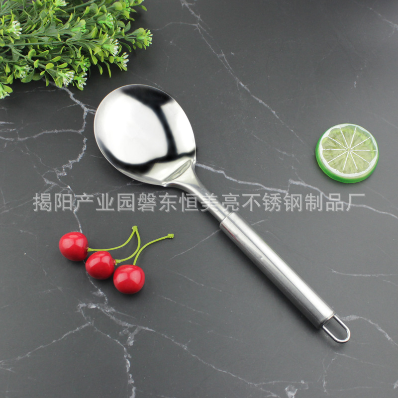 Stainless Steel Kitchenware Spatula Spatula Stainless Steel Soup Ladle Meal Spoon Promotional Gifts Kitchen Supplies 0.8mm