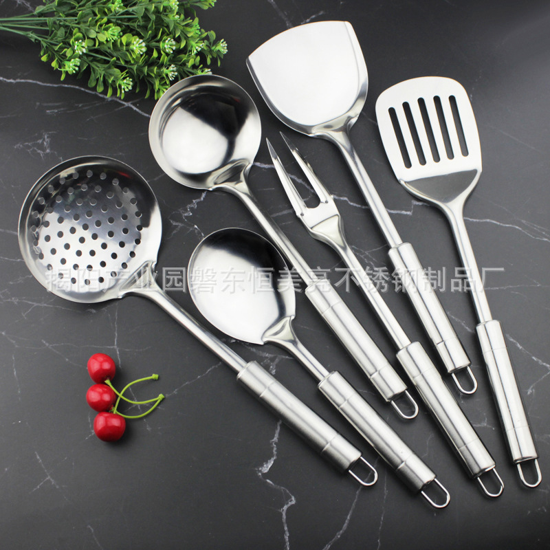 Stainless Steel Kitchenware Spatula Spatula Stainless Steel Soup Ladle Meal Spoon Promotional Gifts Kitchen Supplies 0.8mm