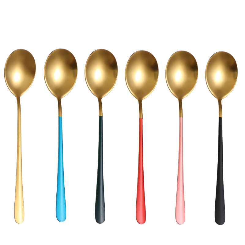 Stainless Steel Korean Spoon Thickened Home Ladle Eating Spoon Student Tableware Creative Trending Soup Spoon Spoon