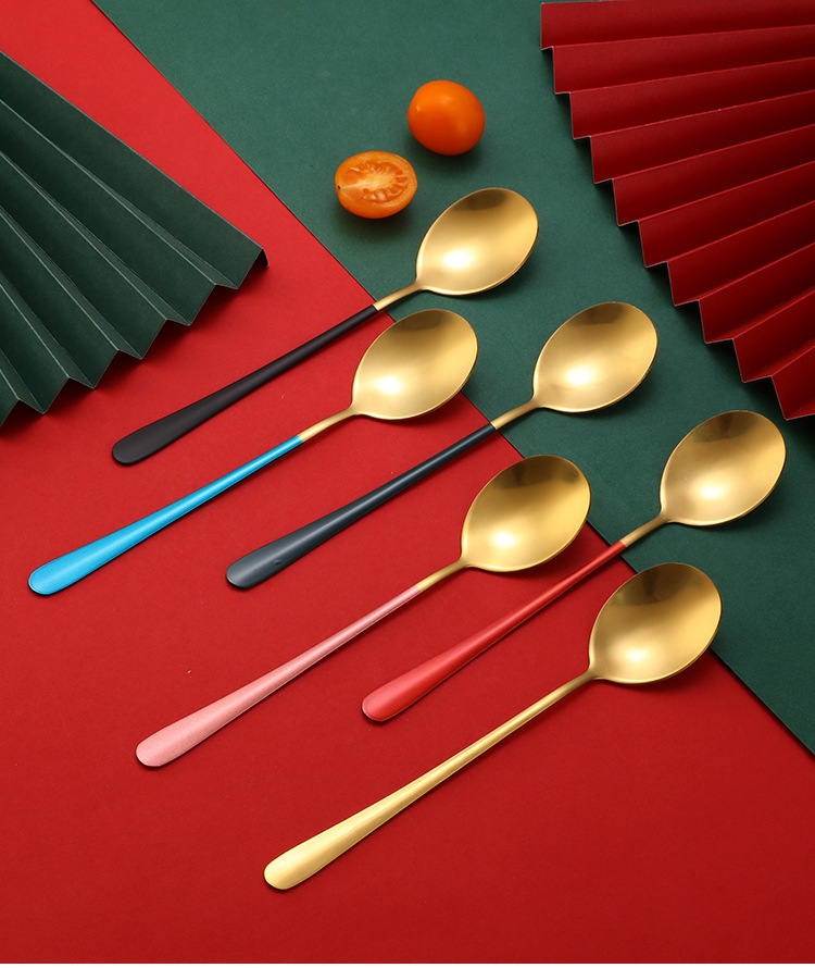 Stainless Steel Korean Spoon Thickened Home Ladle Eating Spoon Student Tableware Creative Trending Soup Spoon Spoon Stainless Steel Korean Spoon Thickened Home Ladle Eating Spoon Student Tableware Creative Trending Soup Spoon Spoon