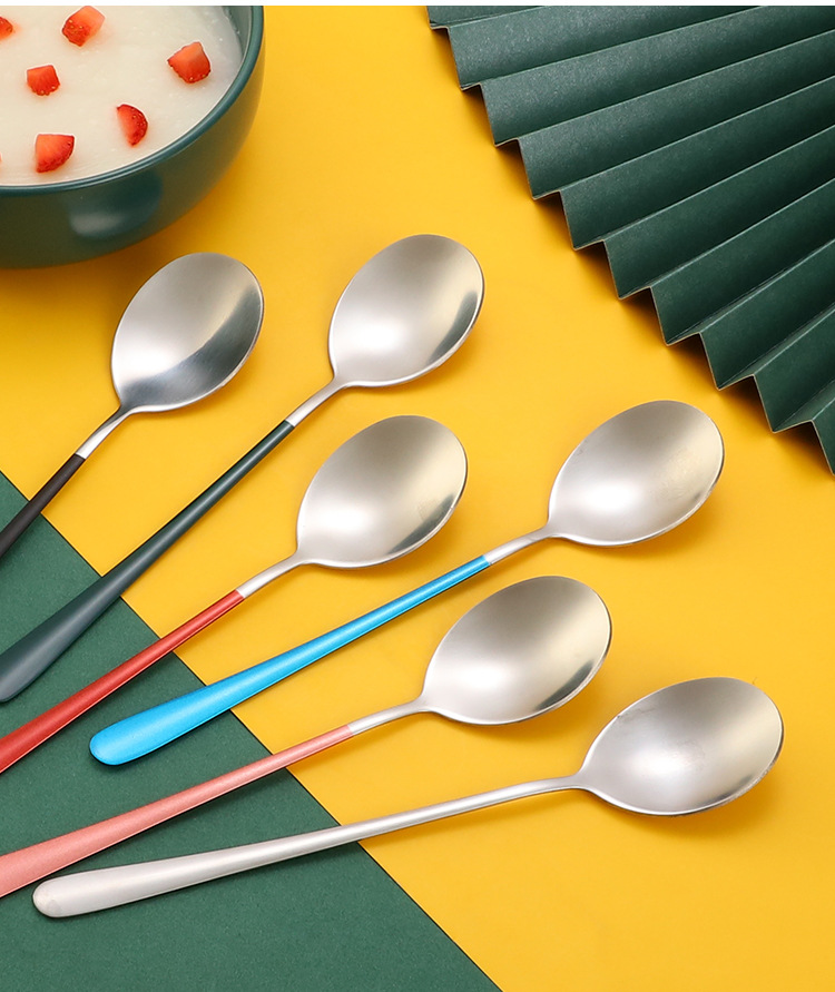 Stainless Steel Korean Spoon Thickened Home Ladle Eating Spoon Student Tableware Creative Trending Soup Spoon Spoon Stainless Steel Korean Spoon Thickened Home Ladle Eating Spoon Student Tableware Creative Trending Soup Spoon Spoon
