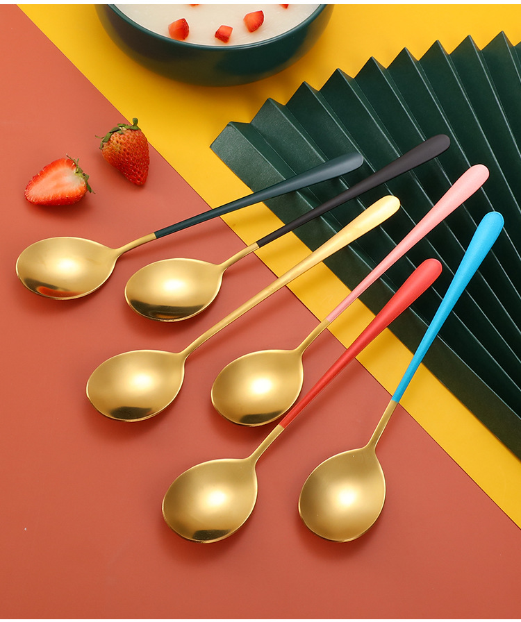 Stainless Steel Korean Spoon Thickened Home Ladle Eating Spoon Student Tableware Creative Trending Soup Spoon Spoon Stainless Steel Korean Spoon Thickened Home Ladle Eating Spoon Student Tableware Creative Trending Soup Spoon Spoon
