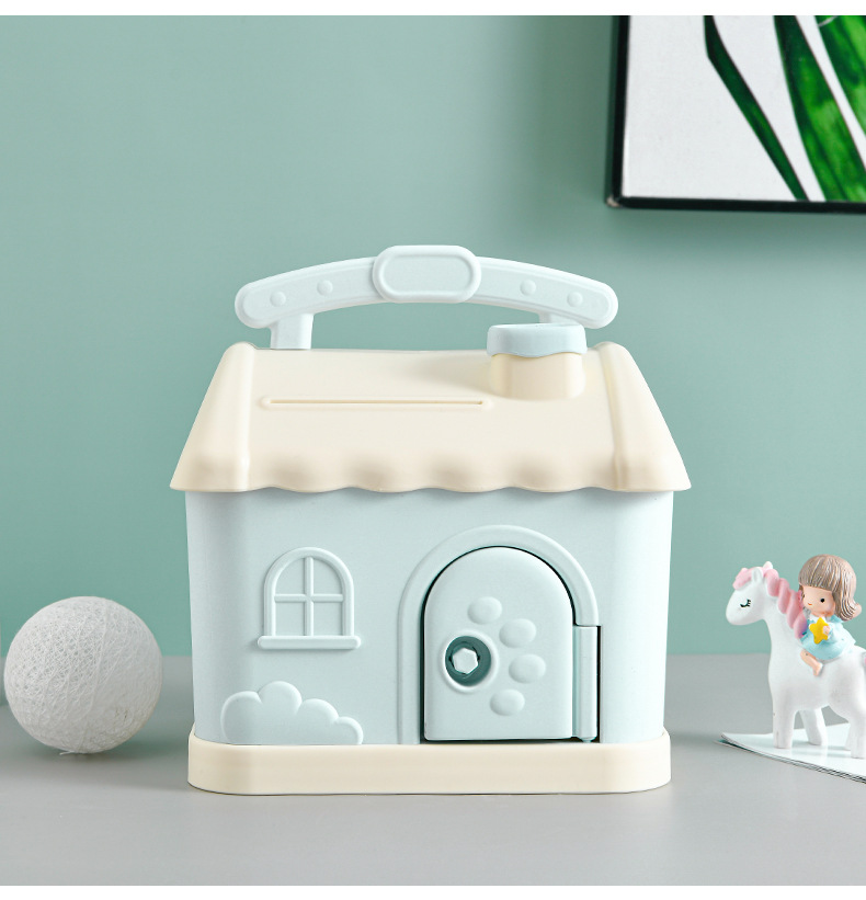 Creative Money Box Cartoon Cute Square Piggy Bank Metal Jewelry Box