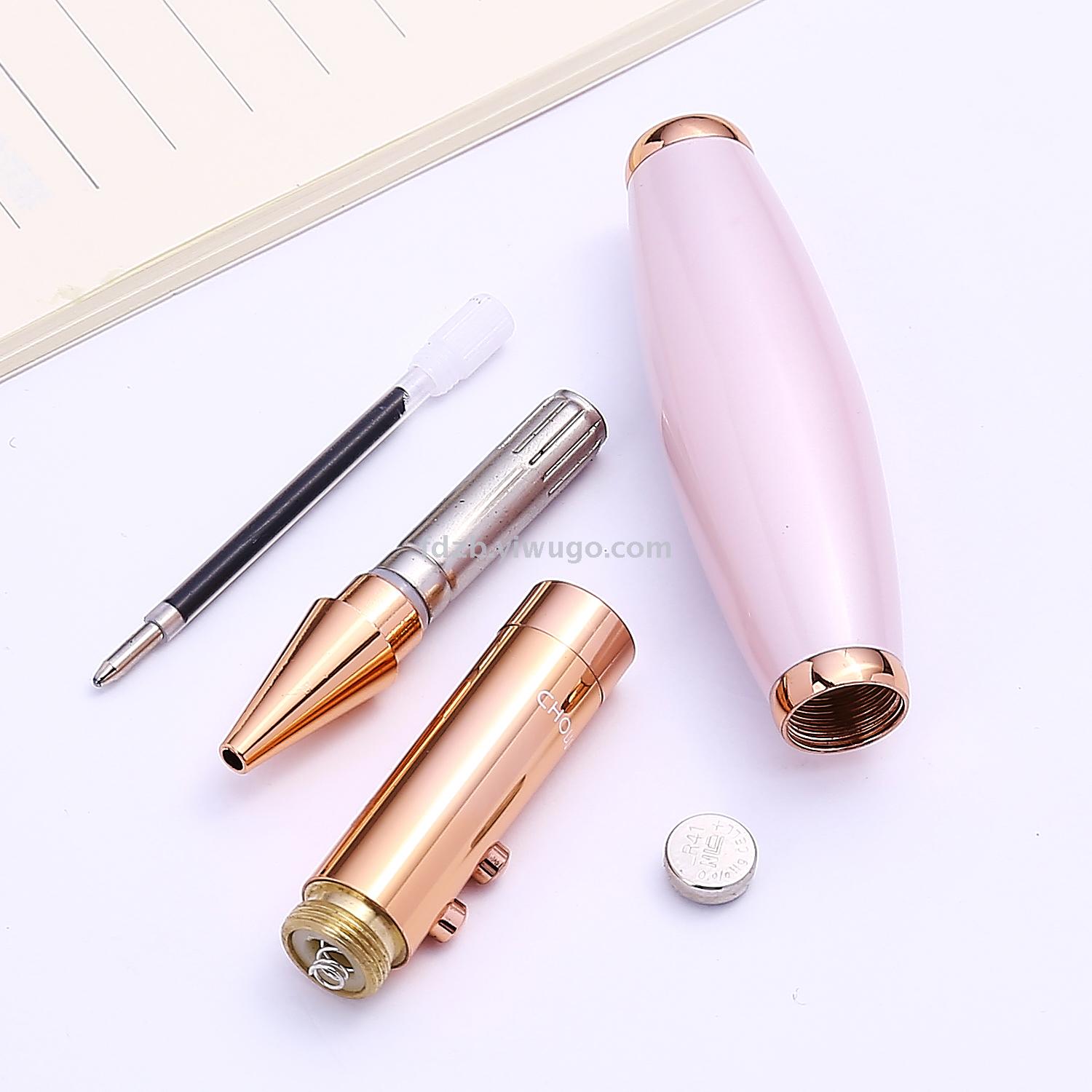 Creative laser money inspection ball point pen custom LOGO laser metal ball point pen