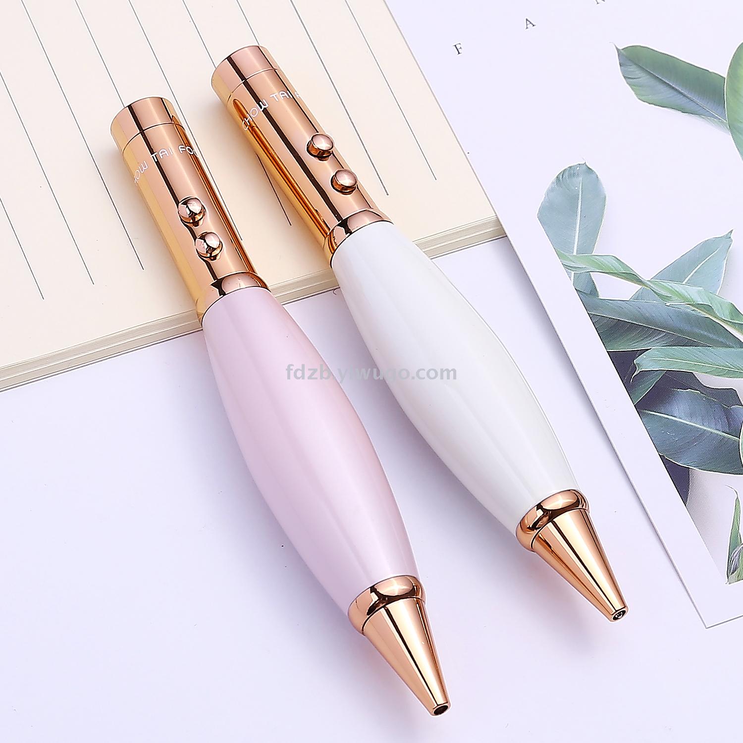 Creative laser money inspection ball point pen custom LOGO laser metal ball point pen