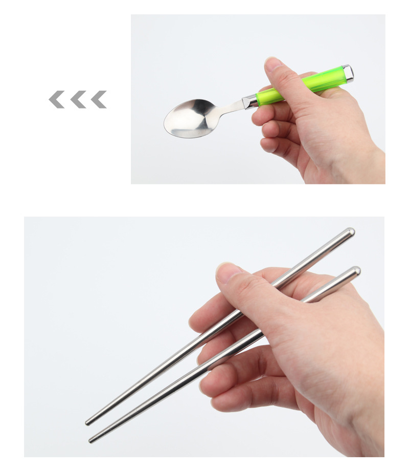 Stainless Steel Portable Tableware Three-Piece Outdoor Travel Student Tableware Chopsticks Spoon Fork Gift Set Stainless Steel Portable Tableware Three-Piece Outdoor Travel Student Tableware Chopsticks Spoon Fork Gift Set