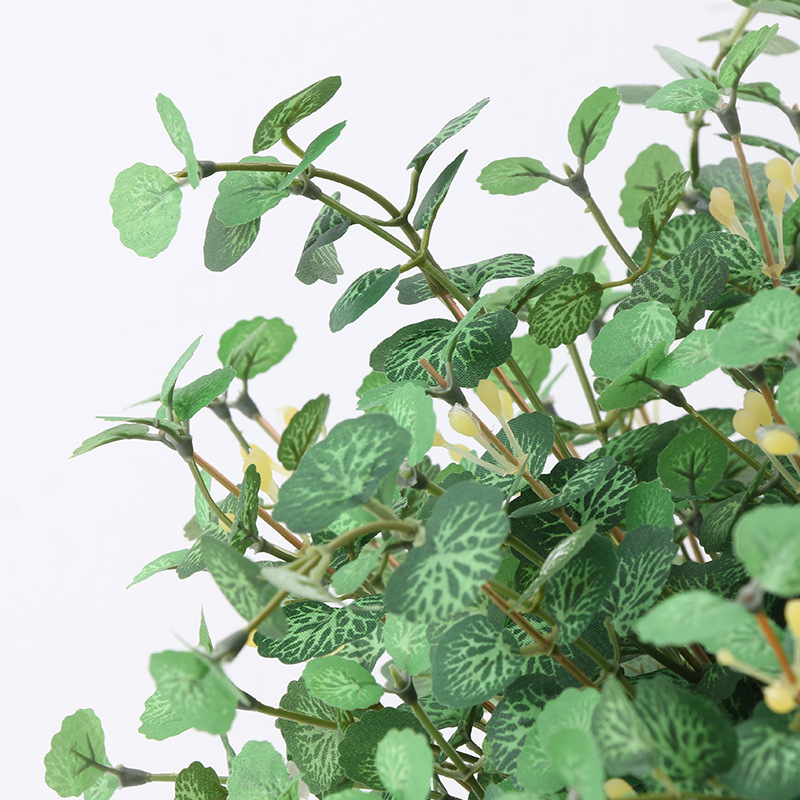 Factory in Stock Wholesale Flower Pot Artificial Plant Leaves Bunches of Green Plants Monstera Begonia Leaf Gold Money Leaf