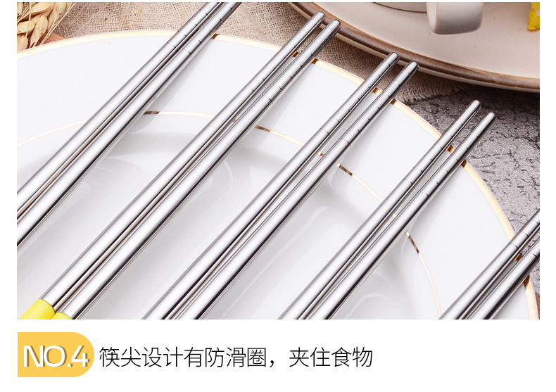 SOURCE Factory Direct Supply 5 Pairs of Wheat Straw 304 Stainless Steel Chopsticks Tableware Large Wholesale Degradable Material SOURCE Factory Direct Supply 5 Pairs of Wheat Straw 304 Stainless Steel Chopsticks Tableware Large Wholesale Degradable Material