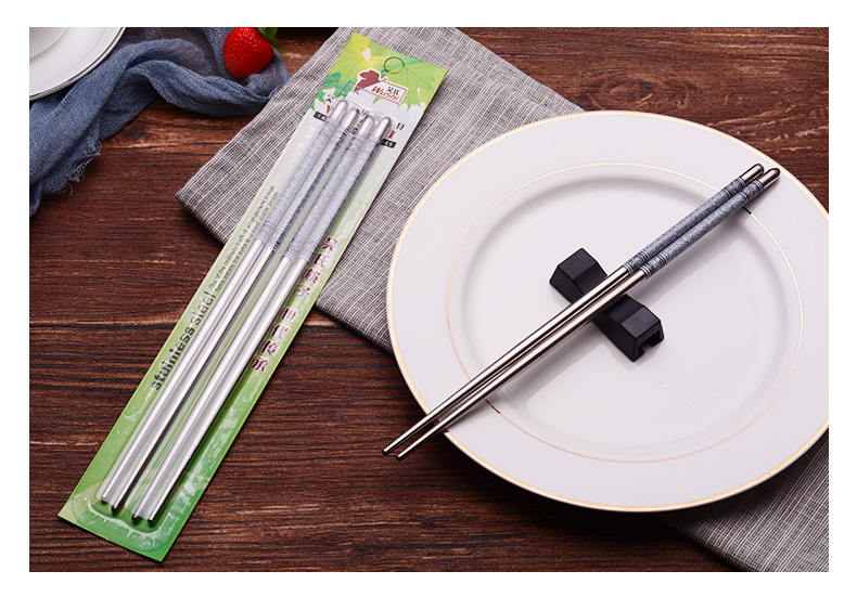 201 Stainless Steel Chopsticks Single and Double Pack Suction Card Chopsticks Chinese Hollow Craft Student School Gifts Customizable 201 Stainless Steel Chopsticks Single and Double Pack Suction Card Chopsticks Chinese Hollow Craft Student School Gifts Customizable