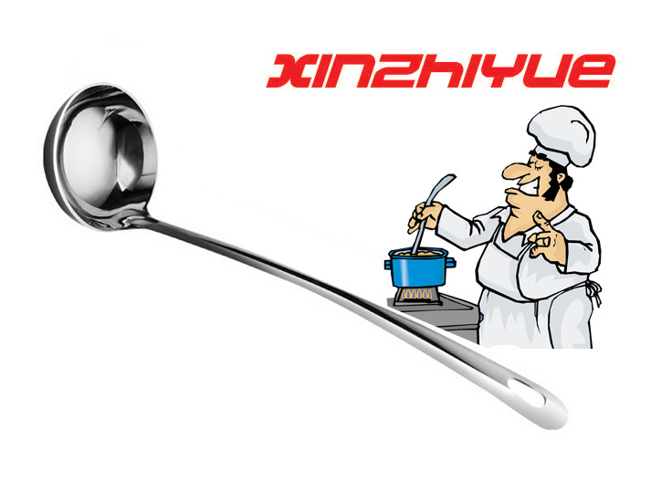 Extended Handle Deep Scoop Thickened Stainless Steel Soup Ladle Colander Hotel Supplies Chef Spoon 8# Emperor Extended Handle Deep Scoop Thickened Stainless Steel Soup Ladle Colander Hotel Supplies Chef Spoon 8# Emperor