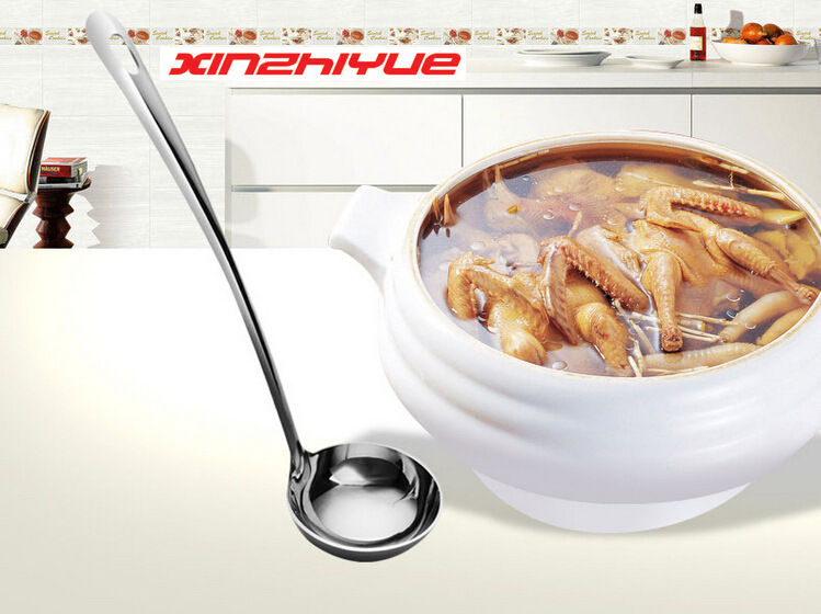 Extended Handle Deep Scoop Thickened Stainless Steel Soup Ladle Colander Hotel Supplies Chef Spoon 8# Emperor Extended Handle Deep Scoop Thickened Stainless Steel Soup Ladle Colander Hotel Supplies Chef Spoon 8# Emperor