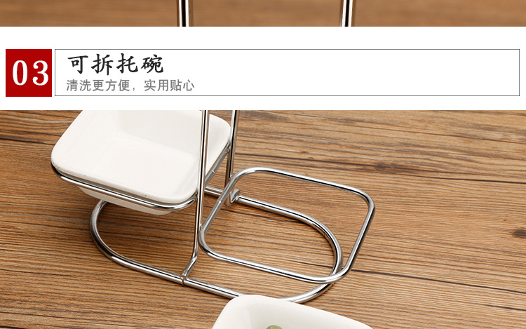 Stainless Steel Soup Ladle Spoon Holder Sub-Hot Pot Spoon Holder Ceramic Square Bowl Tableware Drainer Soup Ladle Rest Wholesale Stainless Steel Soup Ladle Spoon Holder Sub-Hot Pot Spoon Holder Ceramic Square Bowl Tableware Drainer Soup Ladle Rest Wholesale