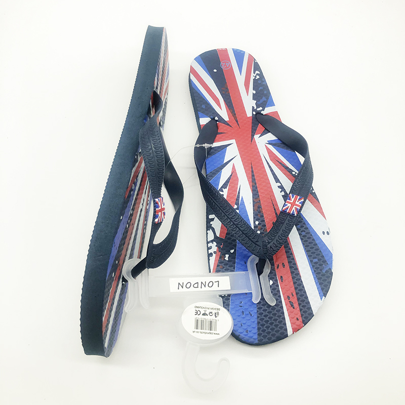 Foreign Trade Large Size PE Brazil World Cup Slippers British Flag Pattern Beach Flip Flops Spot Support Customization