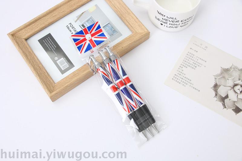 British flag union jack ball point pen press type 1.0 pen