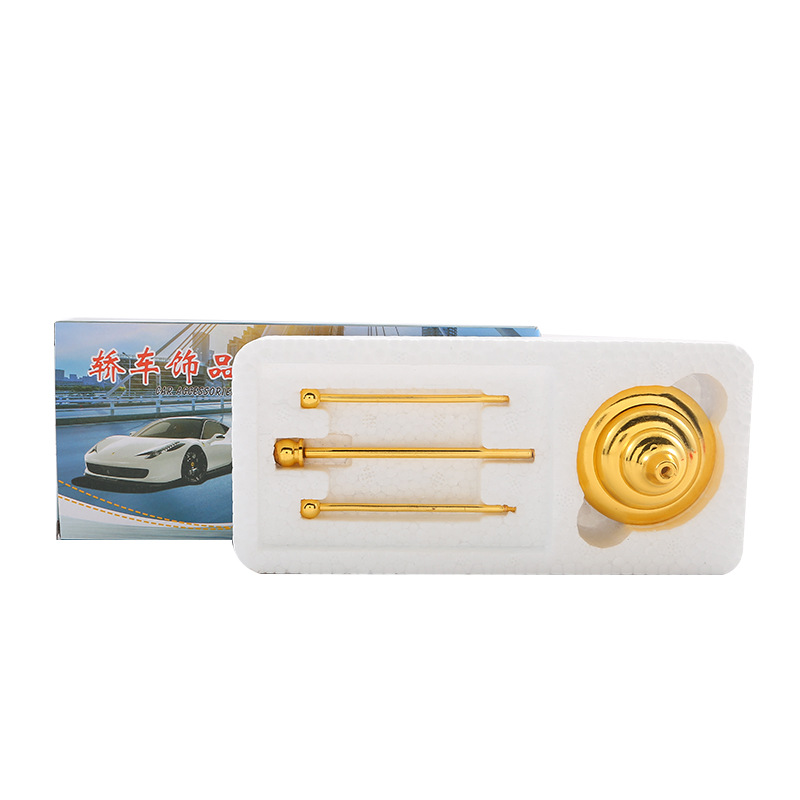 Red flag office metal pole flag Y car accessories
