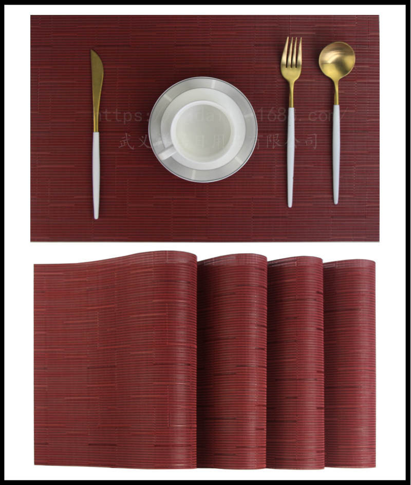 bamboo festival series PVC table mat tesla Lin table mat crossborder ecommerce hot style flag environmental protection