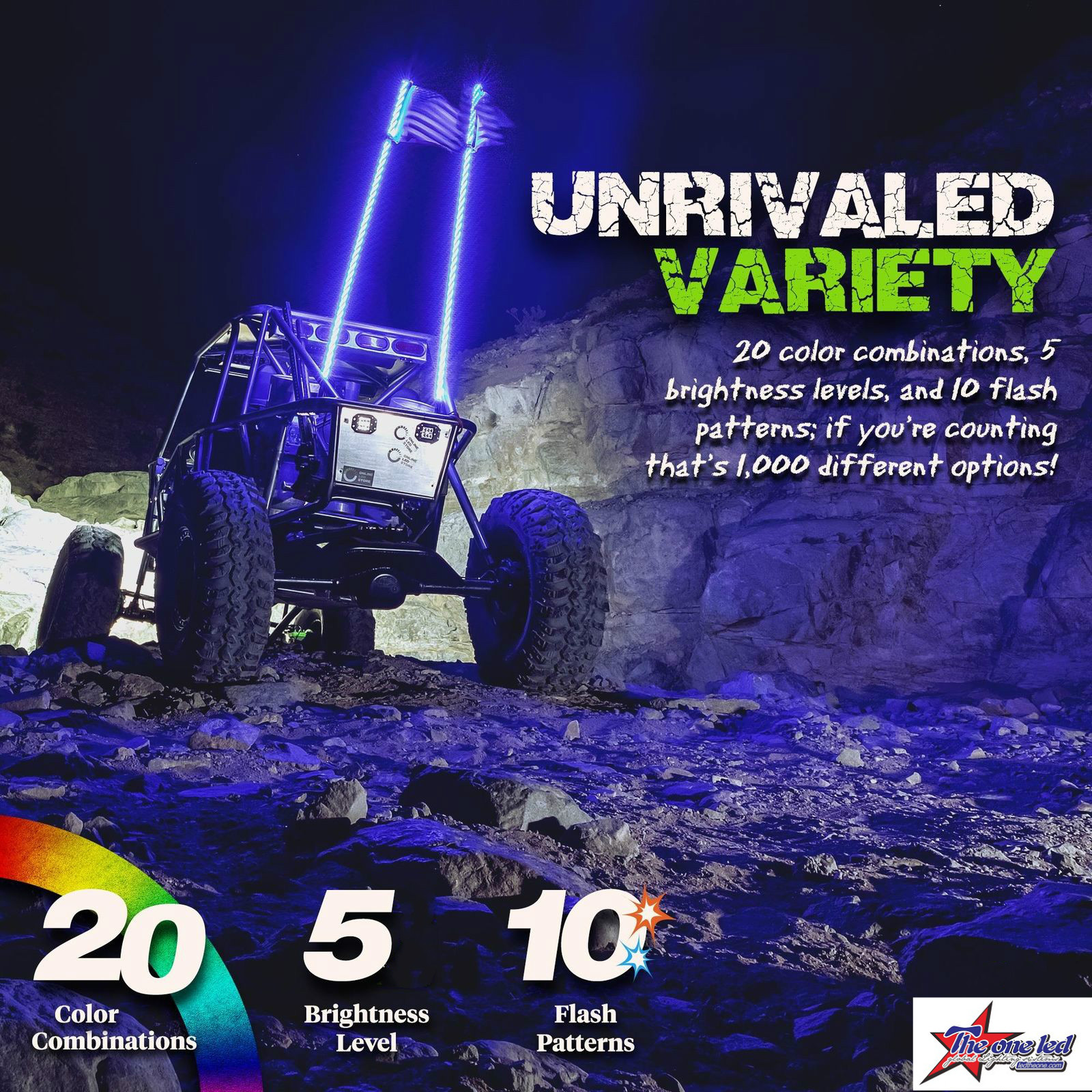 Flagpole Lights Led offRoad Beach Flag Pole Light Original Production 300 Mode Horse Running Light Curved Hanging Flag
