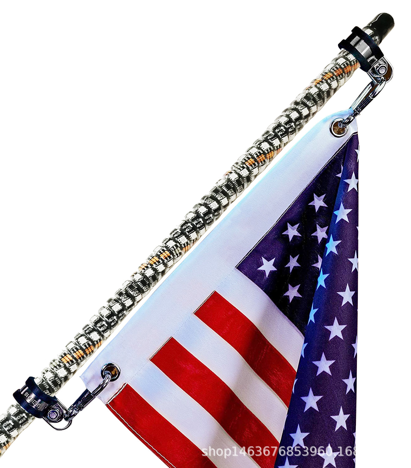 Flagpole Lights Led offRoad Beach Flag Pole Light Original Production 300 Mode Horse Running Light Curved Hanging Flag