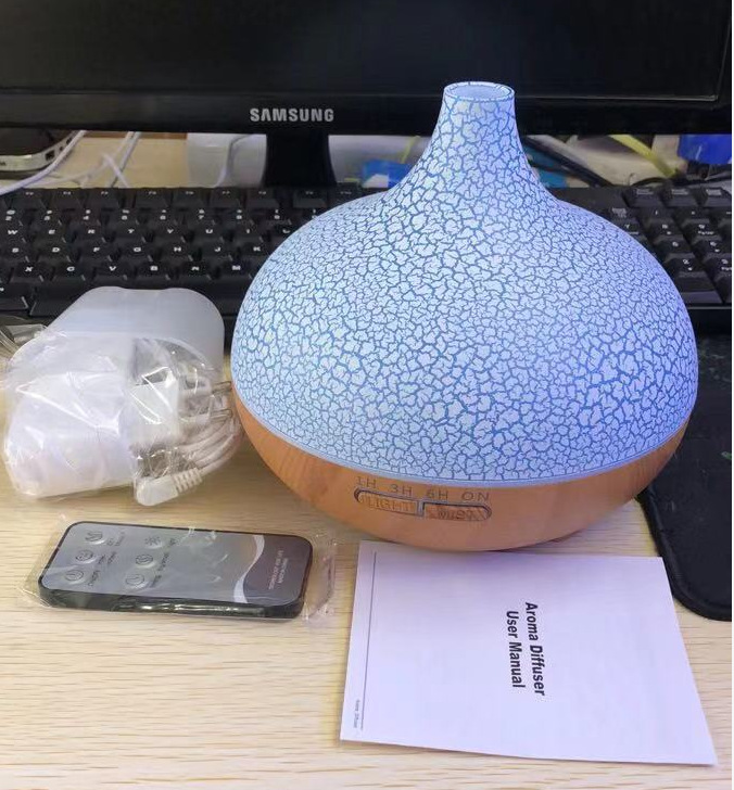 Crack Aroma Diffuser Essential Oil Ultrasonic Aroma Diffuser Ultrasonic Wood Grain Aroma Diffuser Humidifier Water Oxygen Machine Air Purifier