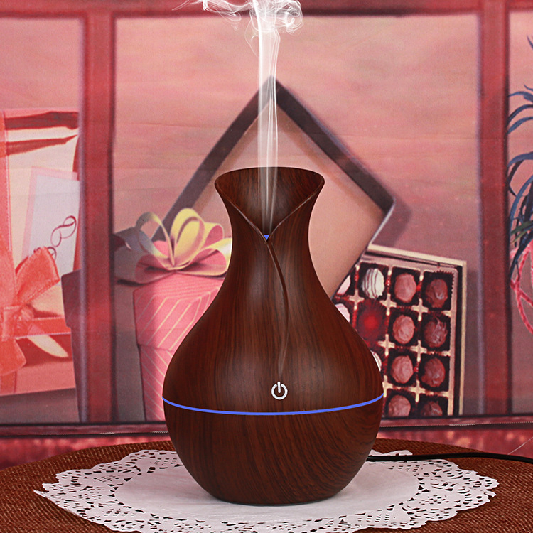 Wood Grain Humidifier Wood Grain Aroma Diffuser 5V Car Aroma Diffuser Small Vase Aroma Diffuser Cross-Border Hot Selling Gift Humidification
