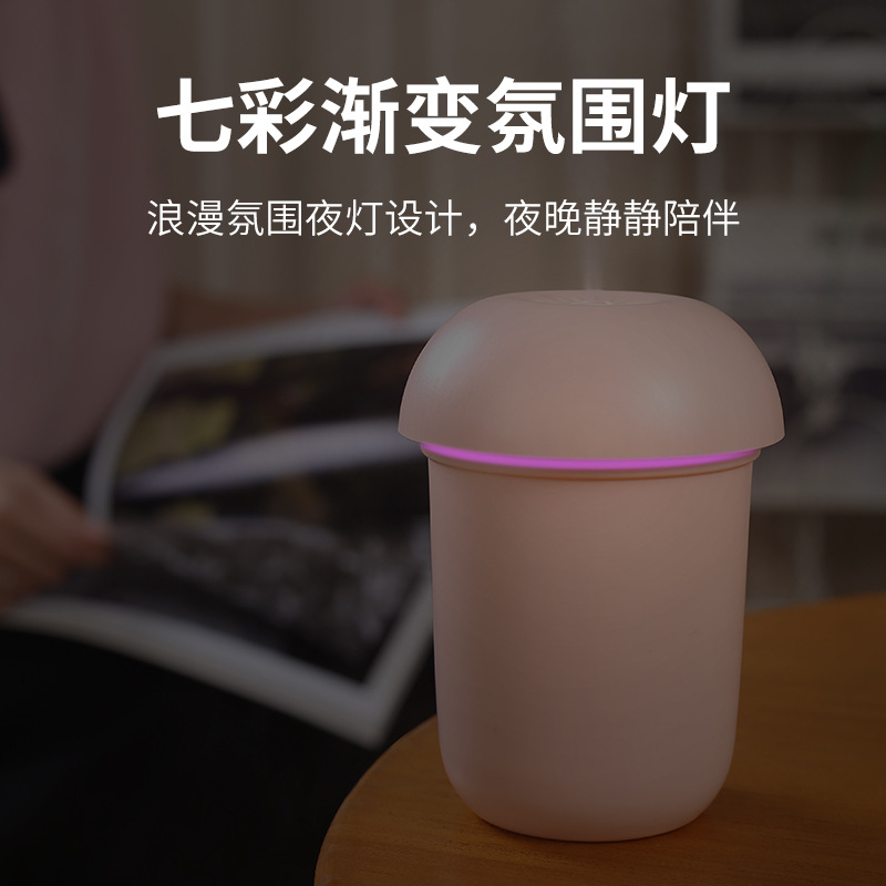 Bedroom Desktop USB Mushroom Humidifier Portable Mute Aroma Air Purifier Gift Customized Logo
