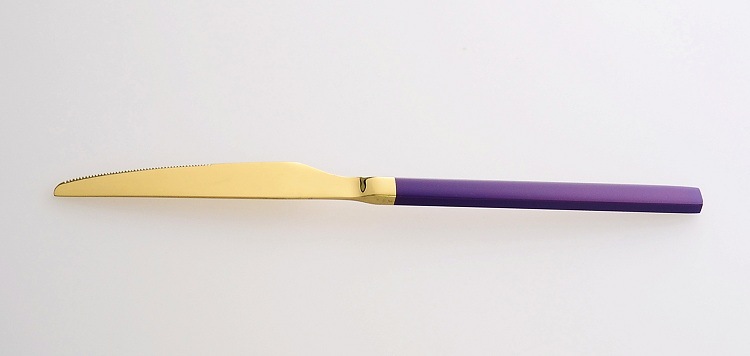 Northern European Titanium Gold Purple Paint Stainless Steel Soup Ladle Four-Piece Set Western Tableware Gift Knight Stainless Steel Soup Ladle Northern European Titanium Gold Purple Paint Stainless Steel Soup Ladle Four-Piece Set Western Tableware Gift Knight Stainless Steel Soup Ladle