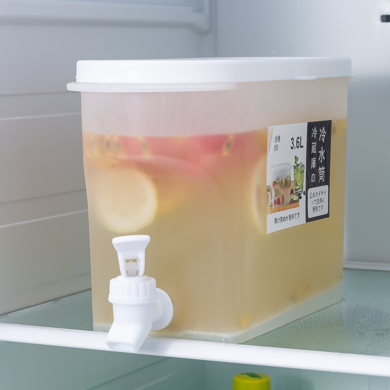 New Refrigerator Cold Water Bottle with Faucet Household Kettle Lemon Water Bottle Cold Water Bucket Put Fruit Teapot Water Pitcher