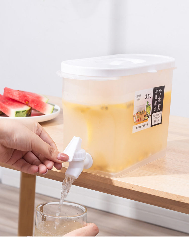 New Refrigerator Cold Water Bottle with Faucet Household Kettle Lemon Water Bottle Cold Water Bucket Put Fruit Teapot Water Pitcher