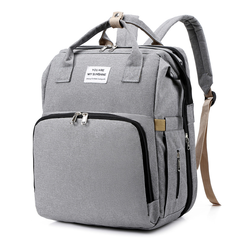 Cross-Border New Arrival Foldable Sleeping Mummy Bag Multifunctional Baby Bag Mother Bag Feeding Bottle Backpack Diaper Backpack
