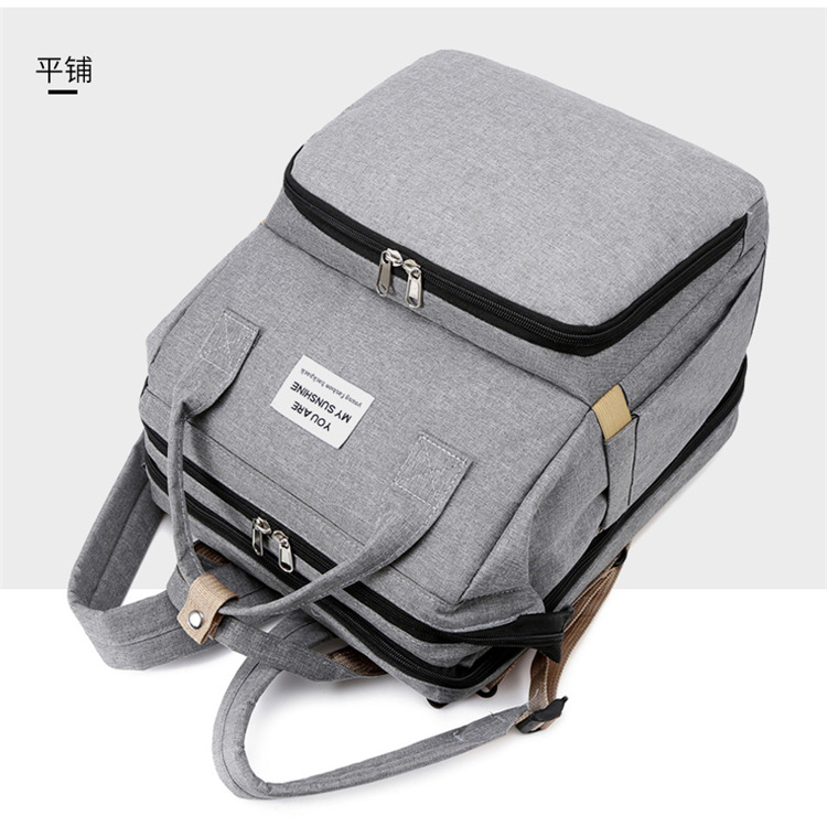 Cross-Border New Arrival Foldable Sleeping Mummy Bag Multifunctional Baby Bag Mother Bag Feeding Bottle Backpack Diaper Backpack Cross-Border New Arrival Foldable Sleeping Mummy Bag Multifunctional Baby Bag Mother Bag Feeding Bottle Backpack Diaper Backpack