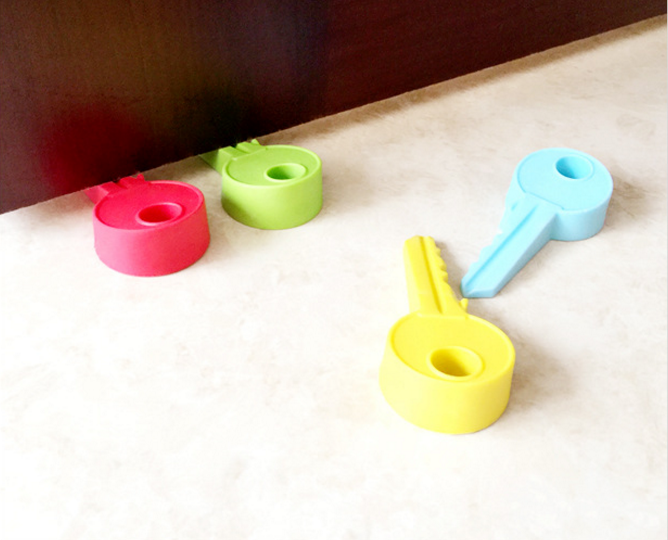 Creative Silicone Key Style Door Stop Children Anti-Clamp Hand Thickened Door Card Door Stopper Door Stop Door Stop