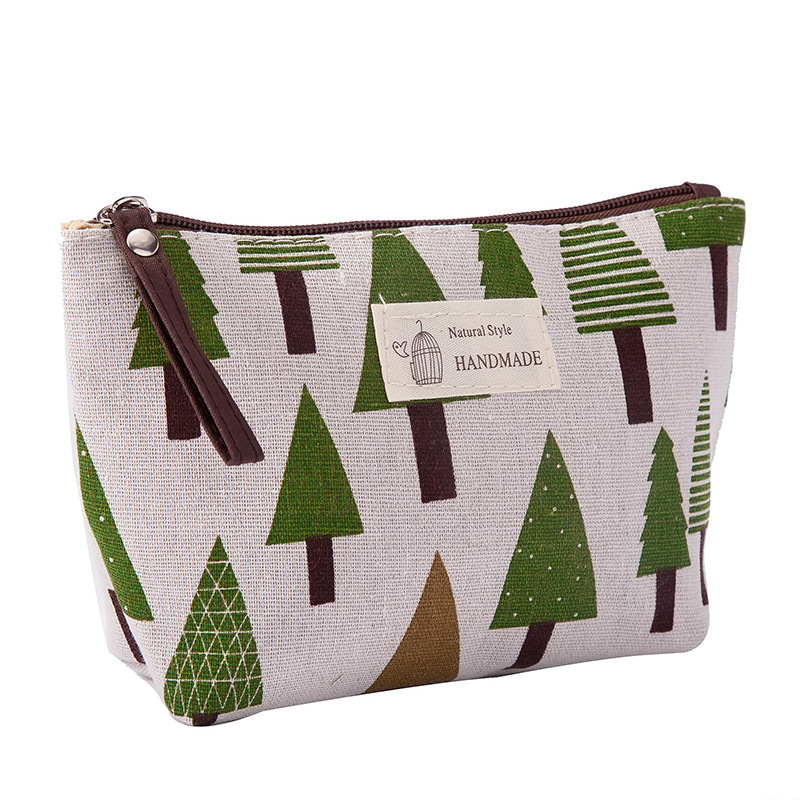 Multifunctional Canvas Card Holder Key Case Mobile Phone Bag Wash Bag Fabric Zipper Coin Purse Cosmetic Storage Bag