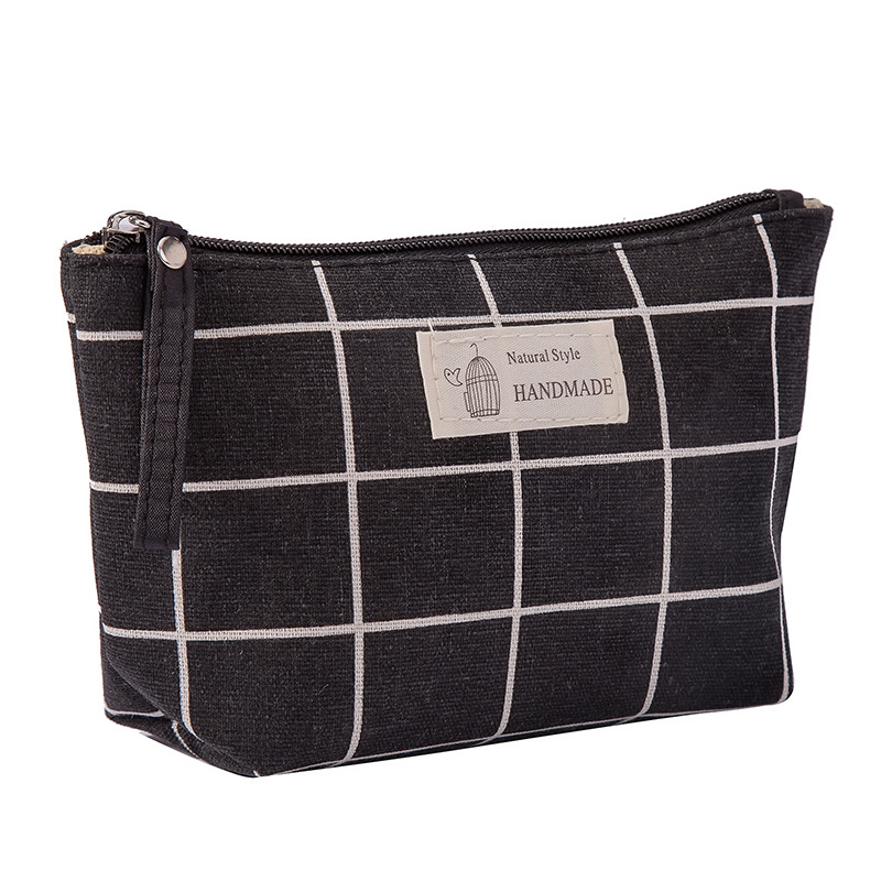Multifunctional Canvas Card Holder Key Case Mobile Phone Bag Wash Bag Fabric Zipper Coin Purse Cosmetic Storage Bag