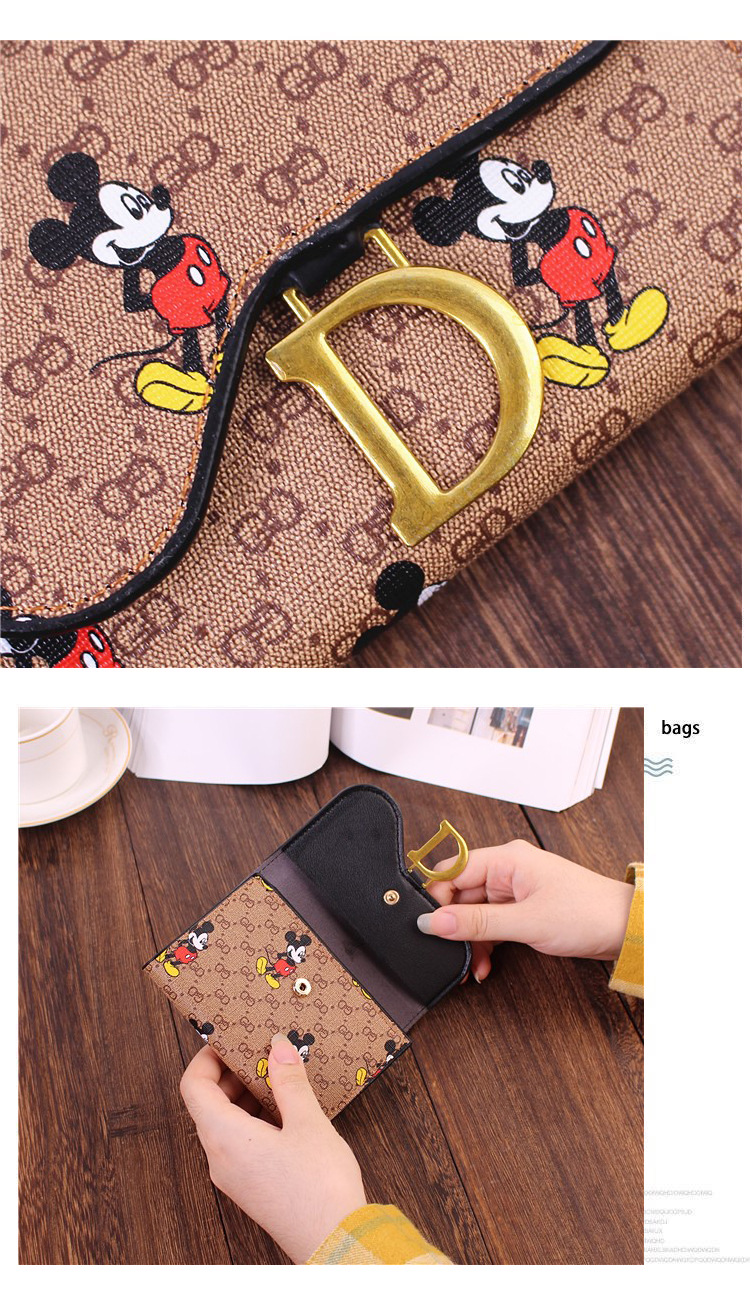 New European and American Mickey D Big Brand Women's Small Wallet Women's Short Korean Style Change Women's Card Holder Cross-Border Foreign Trade Hot Sale New European and American Mickey D Big Brand Women's Small Wallet Women's Short Korean Style Change Women's Card Holder Cross-Border Foreign Trade Hot Sale