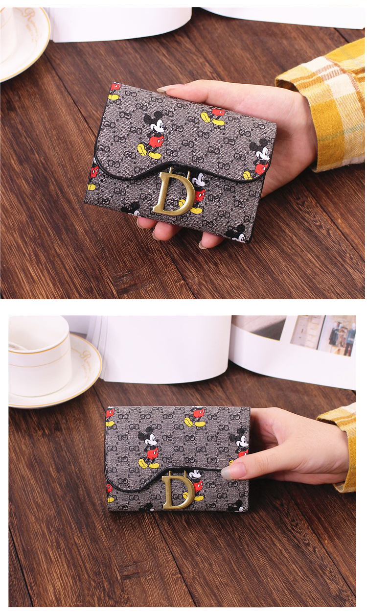 New European and American Mickey D Big Brand Women's Small Wallet Women's Short Korean Style Change Women's Card Holder Cross-Border Foreign Trade Hot Sale New European and American Mickey D Big Brand Women's Small Wallet Women's Short Korean Style Change Women's Card Holder Cross-Border Foreign Trade Hot Sale