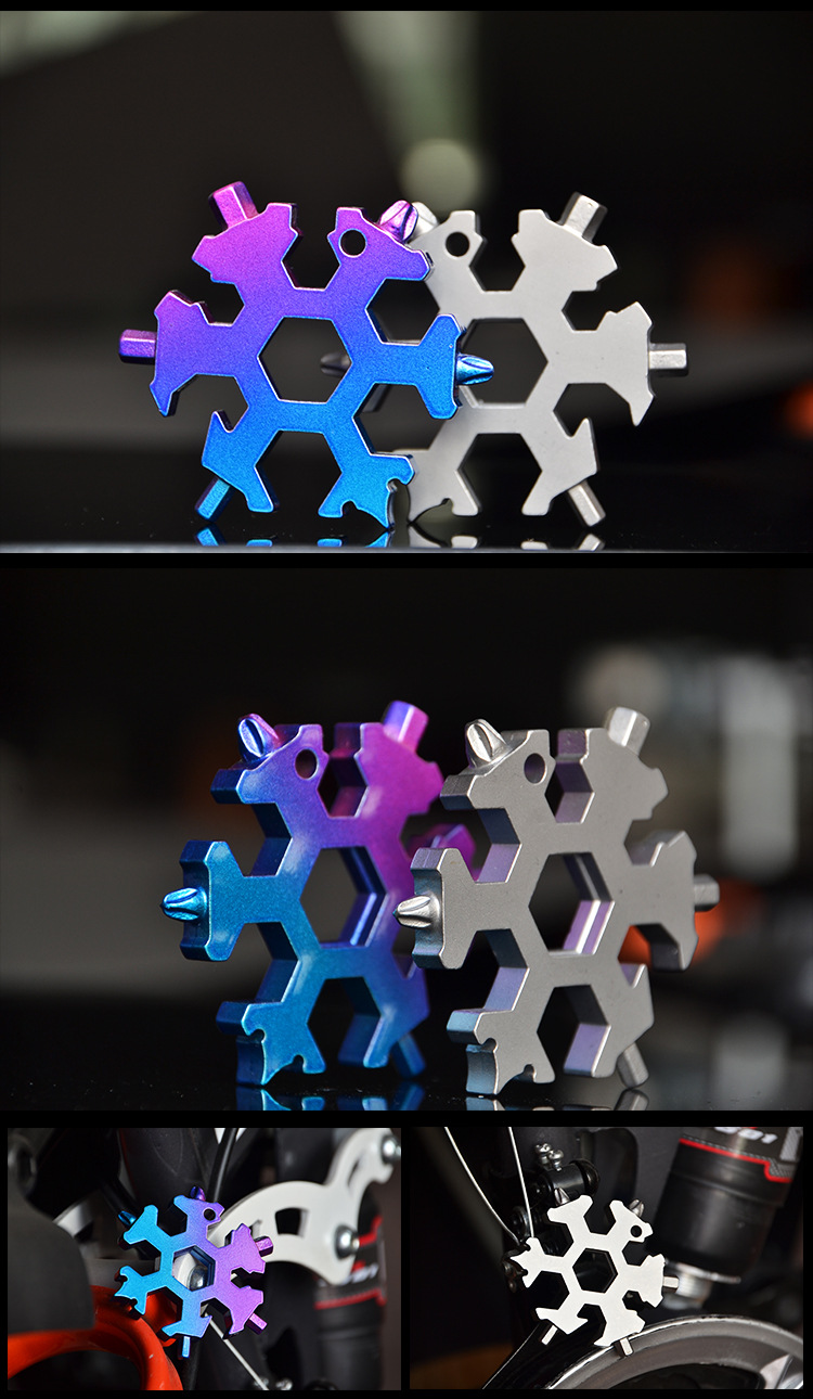 Multifunctional Tool Card Snowflake Multi-Purpose Stainless Steel Wrench Tool Combination Keychain Portable High Carbon Steel Screwdriver Multifunctional Tool Card Snowflake Multi-Purpose Stainless Steel Wrench Tool Combination Keychain Portable High Carbon Steel Screwdriver